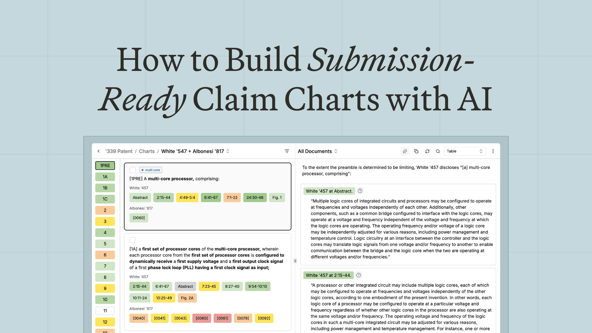 How to Build Submission-Ready Claim Charts with AI