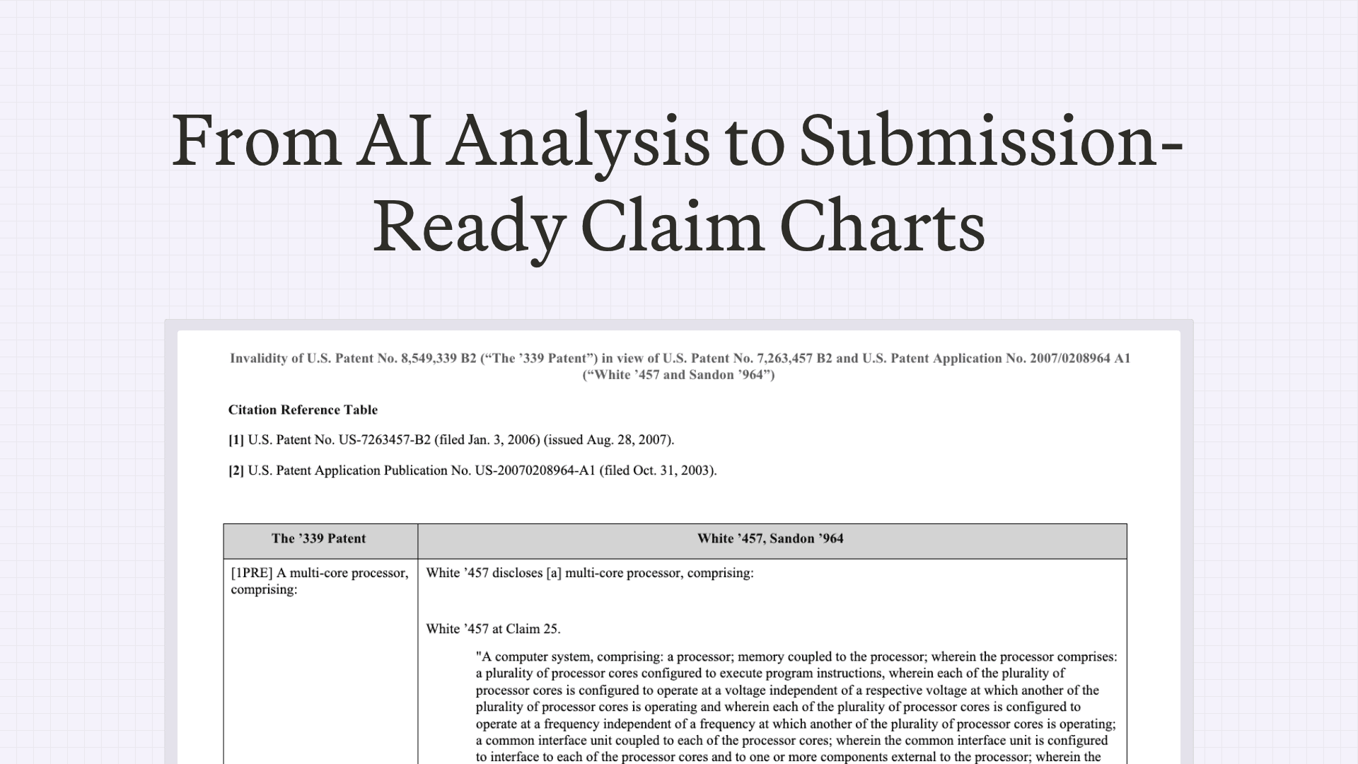 How Patent Litigators Draft Submission-Ready Claim Charts in &AI